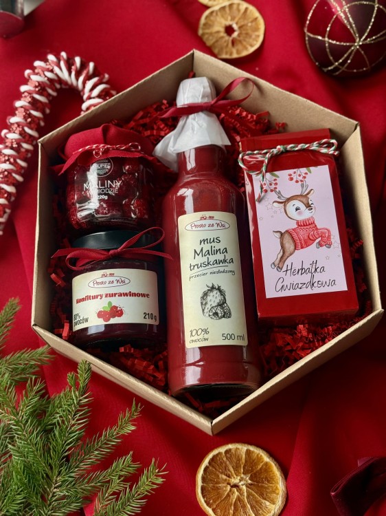 zestaw malina z żurawiną