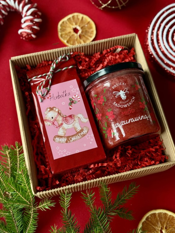 żurawina z maliną zestaw na prezent