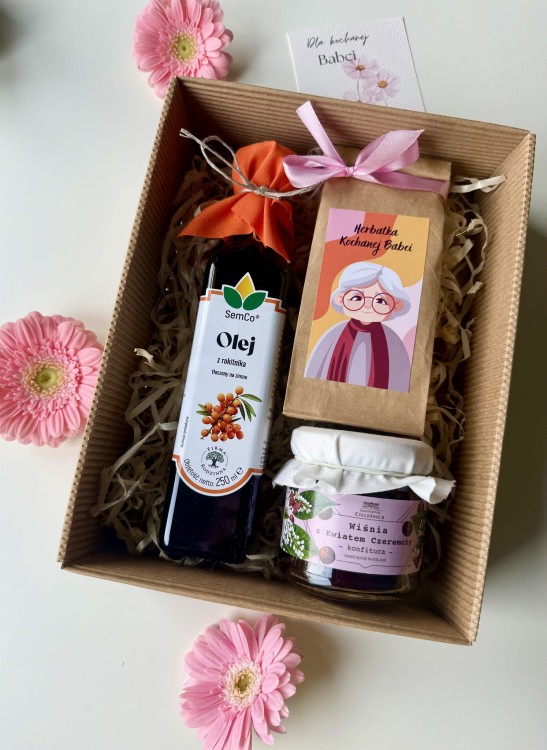 zestaw dla babci rokitnik herbata konfitura