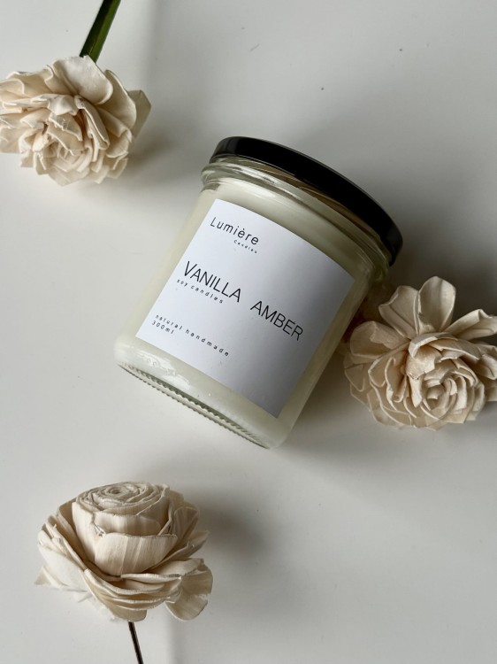 świeczka sojowa vanilla amber
